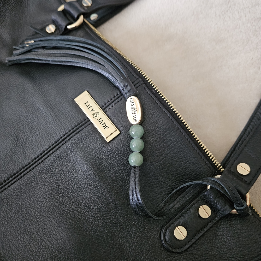 Lily Jade Meggan Black Leather Diaper Bag SALE SALE SALE all Offers - Picture 4 of 12